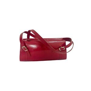 Ramirez Red Leather Shoulder Bag Vintage Adjustable Strap